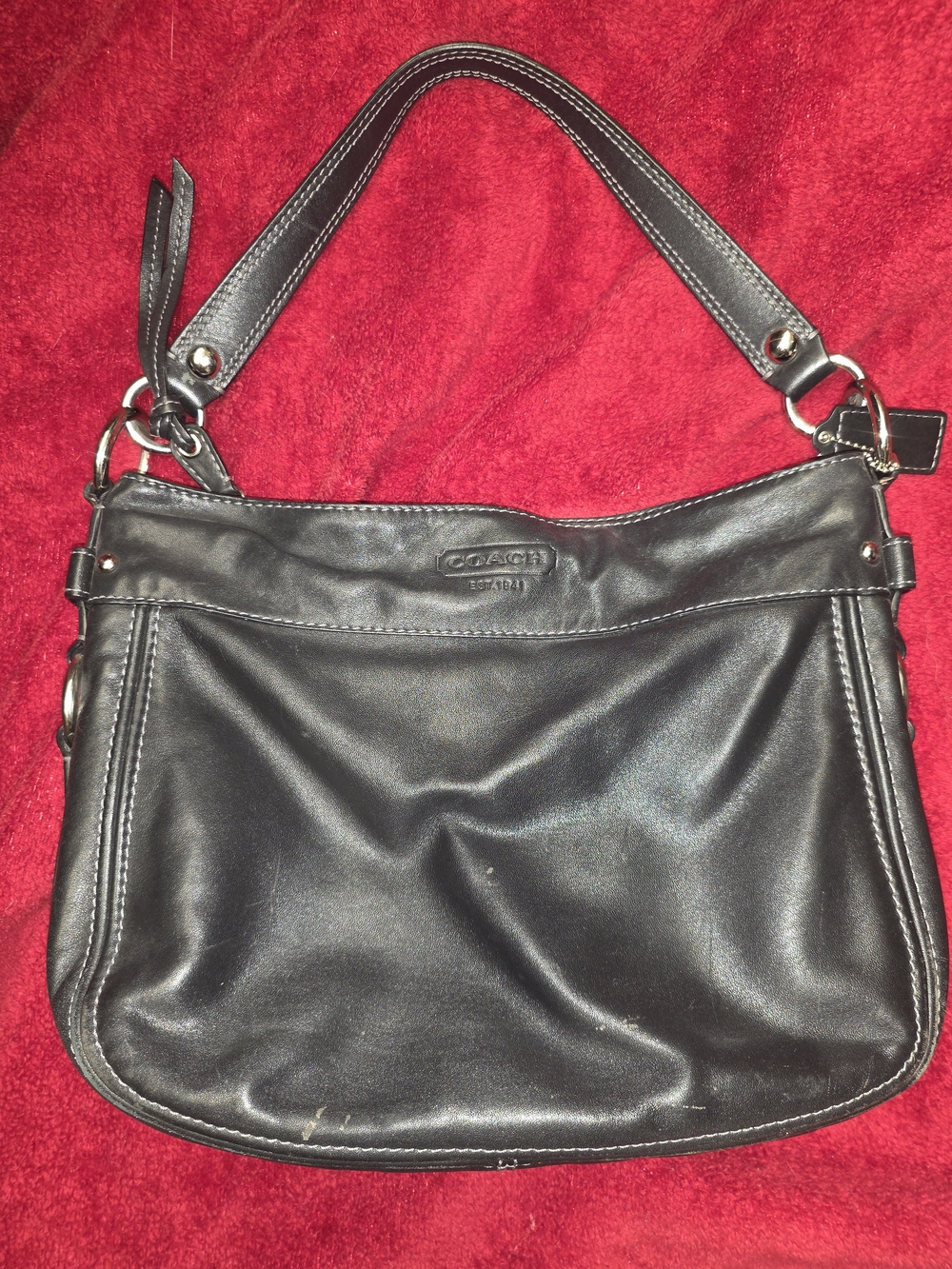 Coach Black Leather Shoulder Bag